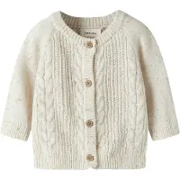Lil´ Atelier Lil' Atelier Cardigan - Strikk - NmfGalto - Kab - Turtledove - - 1 år (80) - Cardigan