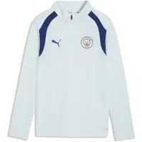 Puma Manchester City Quarter-Zip Training Top Youth, Shop, Dewdrop/Blue Jewel, 5-6Y