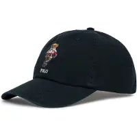 Ralph Lauren for man. 710B27551001 Black Polo Bear twill cap (OSFA), Casual, Cotton