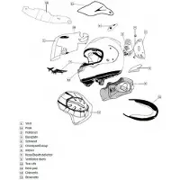 Arai Qv-p Hjelmens Fremre Luftventil