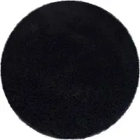 Strado Alpaca rundt teppe 120x120 AlpaBlack