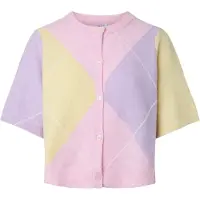 Pieces Pcsally Rutete Strikket Cardigan