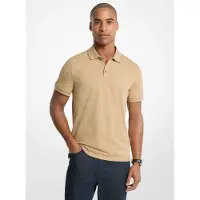 Michael Kors for man. CS650V848T Beige cotton smooth knit polo with logo (L), Casual, Short sleeve