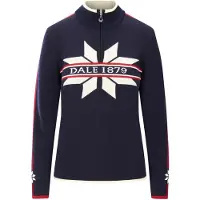 Dale of Norway Nåle Feminine Sweater, Fleecegenser, Dame, Navy Offwhite Red Rose