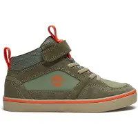 Timberland unisex for kids. TB0A6FN7APJ1 Stone Jump green leather trainers (33), Flat, Laces, Velcro, Casual, children's fashion