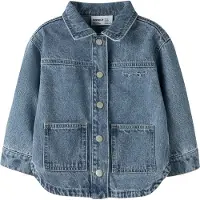 Name it Denimjakke - NmfLuna - Medium+ Blue Denim/Unicorn Glitte - - 2 år (92) - Denimjakker