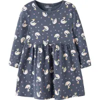 Name it Kjole - NmfVilisa - Vintage Indigo/Swan Princess - - 3 år (98) - Kjole
