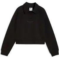 Puma Class Relaxed Cropped Fleece Sweatshirt Youth, Shop, Black, 15-16Y