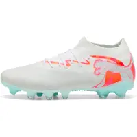 Puma FUTURE 9 MATCH BRILLIANCE FG/AG Football Boots Women, Shoes, White/Ultra Orange/Pink Alert, 38