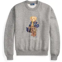 Ralph Lauren for woman. 211B17788001 Gray Polo Bear fleece sweatshirt (XS), Casual, Grey, Polyester
