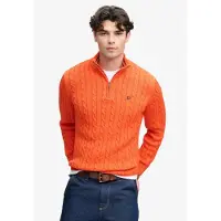 Superdry Preppy Cotton Cable Genser Med Halv Glidelås