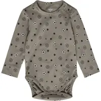 Hummel Body I/e - hmlMini - AOP - Vintage Khaki m. Baller - - 62 - Langermet Body