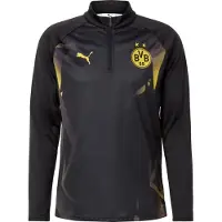 Puma Borussia Dortmund Warmup Quarter-Zip Top Men, Men, Black/Faster Yellow, XL
