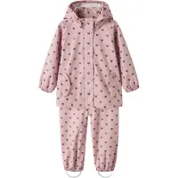 Lil´ Atelier Lil' Atelier Regntøy m. Seler - PU - NmfLaDry10 - Zephyr/Hearts - - 4 år (104) - Regntøy
