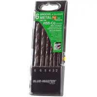 Blue Master Ground Hss-co 2/3/4/5/6/8 Mm Borsett 6 Stykker