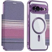 Mtp Products Google Pixel 11 Pro XL Stilig magnetisk flipp-deksel med RFID-kortspor - lilla