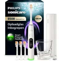 Philips DiamondClean 8500 HX8515/11 Oppladbar tannbørste, Voksen, Sonik tannbørste, Sensitiv / Myk, Gum omsorg, Grundig rens, Whitening, 62000 beve...