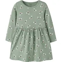 Name it Kjole - NmfVilisa - Green Milieu/Rainbow - - 2 år (92) - Kjole