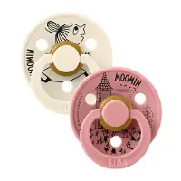 BIBS x MOOMIN Colour Smokker - Str. 2 - Rund - 2-pack - Ivory/Du - - 6-18 md - Smokk