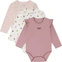 Hust & Claire Body I/e - 3-pack - HCBella - Stillhet Rosa - - 56 - Langermet Body