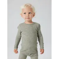 Name it Wax Wool Rib Langarmet T-skjorte