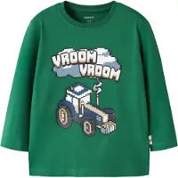Name it Genser - NmmLawrence - Verdant Green m. Trykk - - 3 år (98) - Genser