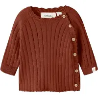 Lil´ Atelier Lil' Atelier Genser - Strikk - Rib - NbfNelsan - Mahogni - - 1 år (80) - Genser