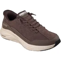 SKECHERS for man. 232619 Slip-Ins Sneakers: Contour Foam - Cozy Fit brown (40), Flat, Laces, None, Casual