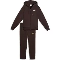 Puma Metallic Hooded Tracksuit Women, Clothing, Chocolate Fondue, L