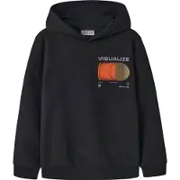 Name it Hettegenser - NkmNigo - Black - - 6 år (116) - Hettegenser