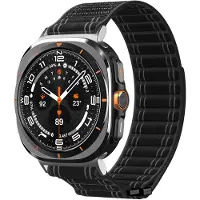 Spigen WBF0, Band, Smartklokke, Svart, Samsung, Galaxy Watch Ultra, Stoff