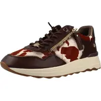 Carmela for woman. 16436002-MARRON Brown Leather Sneakers 164360 (39), 3 to 5 cm, Laces, Casual