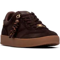 Carmela for woman. 16437202-MARRON Brown Leather Sneakers 164372 (39), Flat, Suede, Laces, Casual