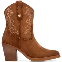 Xti for woman. 14610501-CAMEL Light brown boots 146105 (36), Beige, 5 to 8 cm, Zip, Casual