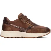 Refresh for woman. 17609103-TAUPE Brown sneakers 176091 (40), Flat, Laces, Zip, Casual