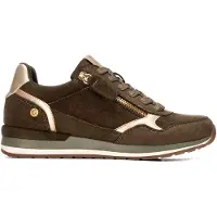 Xti for woman. 14636806-KAKI Green sneakers 146368 (36), Flat, Laces, Zip, Casual