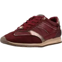 Carmela for woman. 16423302-BURDEOS Grain leather sneakers 164233 burgundy (36), Flat, Laces, Casual, Maroon