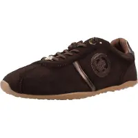 Carmela for woman. 16438302-MARRON Brown Leather Sneakers 164383 (36), Flat, Laces, Casual