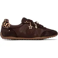 Carmela for woman. 16438401-MARRON Brown Leather Sneakers 164384 (38), Flat, Laces, Casual