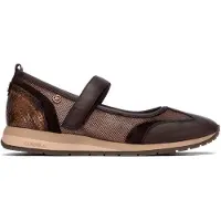 Carmela for woman. 16435304-MARRON Brown Leather Ballet Flats 164353 (40), Velcro, Casual