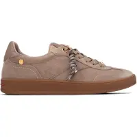 Carmela for woman. 16437207-TAUPE Leather sneakers 164372 taupe (36), Flat, Split Leather, Laces, Casual