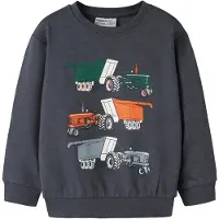 Name it Collegegenser - NmmVimo - AOP - Ombre Blue/Traktorer - - 4 år (104) - Collegegenser