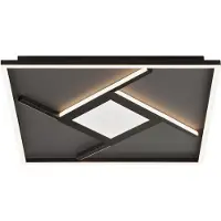 Brilliant LED-taklampe Hardy, lengde 46 cm svart matt metall/stoff