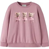 Name it Collegegenser - NmfVotea - Lilas/Ballerina Mus - - 2 år (92) - Collegegenser