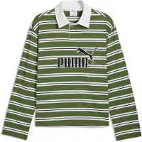 Puma Essentials Elevated No. 1 Relaxed Rugby Polo Men, Clothing, Earthy Green/Striped, M