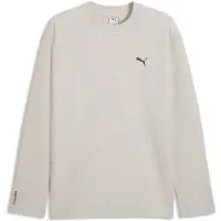 Puma PUMATECH Relaxed Waffle Long Sleeve Tee Men, Clothing, Silver Fog, S