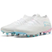 Puma FUTURE 9 MATCH WHITE FG/AG Football Boots Unisex, Sports, White/Luminous Blue/Luminous Pink, 46