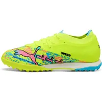 Puma ULTRA NITRO 7 MATCH ADVANCED LEVEL TT Football Boots Unisex, Shoes, White/Blue Glimmer/Pink Glimmer, 40.5