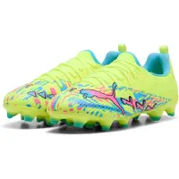 Puma ULTRA 7 MATCH ADVANCED LEVEL FG/AG Football Boots Youth, Age, White/Blue Glimmer/Pink Glimmer, 28