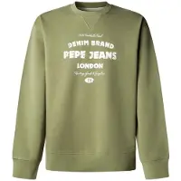 Pepe Jeans for man. PM5800198 Jaxon Crew sweatshirt in green (XS), Casual, Cotton, Long sleeve